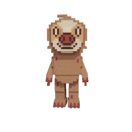 Sloooths voxel character